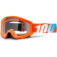 100% Strata Goggle Orange Clear Lens
