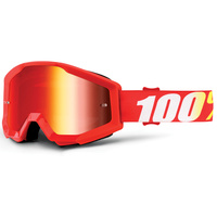 100% Strata Goggle Furnace Mirror Red Lens