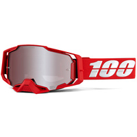 100% Armega Goggle War Red Silver HiPER Lens