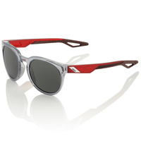 100% Campo Sunglasses Polished Crystal Grey with Smoke Lens