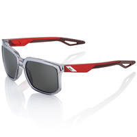 100% Centric Sunglasses Polished Crystal Grey with Smoke Lens