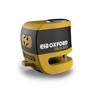 Oxford Micro XA5 Scooter Alarm Disc Lock Black/Yellow