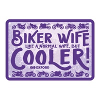Oxford Garage Metal Sign: "Biker Wife"