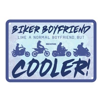 Oxford Garage Metal Sign: "Biker Boyfriend"