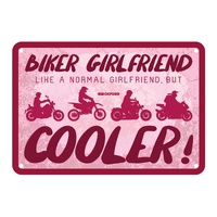 Oxford Garage Metal Sign: "Biker Girlfriend"