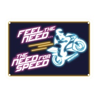 Oxford Garage Metal Sign: "Feel the Need … The Need for Speed"