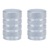 Oxford Gripper Valve Caps - Silver