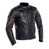 Richa Curtiss Leather Jacket Black Green/Brown