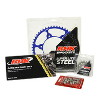 RHK Yamaha Gold O-Ring Chain & Blue Super Lite Steel Sprocket Kit