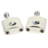 RHK Universal 7/8 Rubber M12 Bolt 20mm Silver (RHKBMS-06) Handlebar Mount