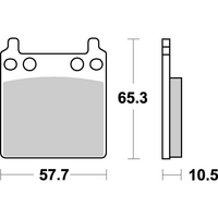 SBS 509HF FRONT/REAR PADS | CERAMIC STREET