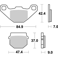 SBS 544RSI FRONT/REAR PADS | SINTER OFF ROAD RACE