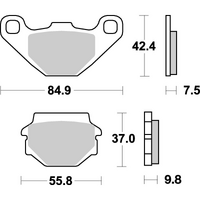 SBS 546 HF FRONT/REAR PADS | CERAMIC STREET