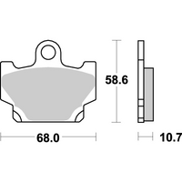 SBS 550HF FRONT/REAR PADS | CERAMIC STREET