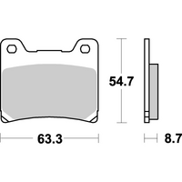 SBS 555LS REAR PADS | SINTER STREET
