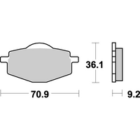 SBS 575HF FRONT/REAR PADS | CERAMIC STREET