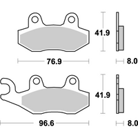 SBS 611SI FRONT/REAR PADS | SINTER OFF ROAD
