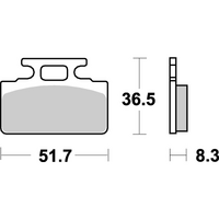 SBS 618HF FRONT/REAR PADS | CERAMIC STREET