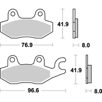 SBS 638DS-1 FRONT PADS | DUAL SINTER RACE DRC (FOR RACE USE ONLY)