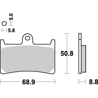 SBS 639HF FRONT/REAR PADS | CERAMIC STREET