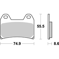 SBS 706DS-1 FRONT PADS | DUAL SINTER RACE DRC (FOR RACE USE ONLY)