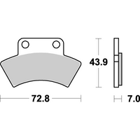 SBS 717ATS FRONT/REAR PADS | SINTER ATV