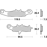 SBS 726SI FRONT/REAR PADS | SINTER OFF ROAD
