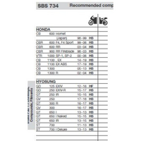 SBS 734HS FRONT PADS | SINTER STREET