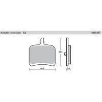 SBS 857H.LS REAR PADS | SINTER STREET