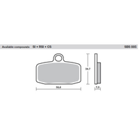 SBS 885SI FRONT/REAR PADS | SINTER OFF ROAD