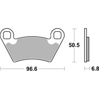 SBS 946ATS FRONT/REAR PADS | SINTER ATV