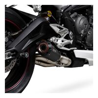 Scorpion Slip-On Exhaust - Red Power Bl. Ceramic - for Triumph Street Triple 765 S, R & RS (2017-19)