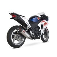 Scorpion Slip-On Exhaust - Serket Parallel S/Steel - for Honda CBR250R (2011-16)