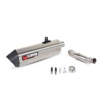 Scorpion Slip-On Exhaust - Serket Parallel S/Steel - for Honda CBR300R (2014-19)