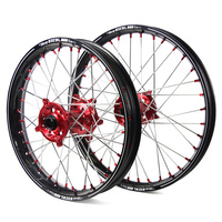 Honda SM Pro / Excel A60 SNR MX Black Rim / Red Hub / Red Nipples Wheel Set CRF 250 R 2014-On (21*1.60 / 18*2.15)