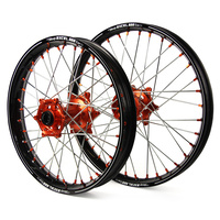 Husaberg SM Pro / Excel A60 SNR MX Black Rim / Orange Hub / Orange Nipples Wheel Set FC 550 2004-2005 (21*1.60 / 18*2.15)