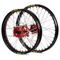 Honda SM Pro / Excel SNR MX Black Rim / Red Hub / Red Nipples Wheel Set CRF 250 R 2014-On (21*1.60 / 18*2.15)