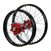 Honda Adventure SM Pro Red Hubs / Excel Black Rims Wheel Set