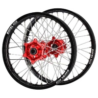 Beta SM Pro Red Hubs / Excel ONE Black Rims Wheel Set