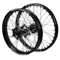 Honda SM Pro Black Hubs / SM Pro Platinum Black Rims / Black Nipples Wheel Set
