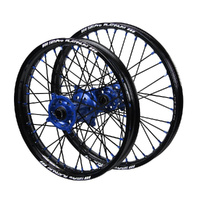 Husqvarna SM Pro Blue Hubs / SM Pro Platinum Black Rims / Blue Nipples / Black Spokes Wheel Set