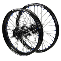 Husqvarna SM Pro Black Hubs / SM Pro Platinum Black Rims / Blue Nipples Wheel Set