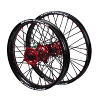Husqvarna SM Pro Red Hubs / SM Pro Platinum Black Rims / Red Nipples / Black Spokes Wheel Set