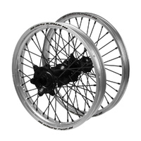 KTM SM Pro Black Hubs / SM Pro Platinum Silver Rims / Black Nipples / Black Spokes Wheel Set