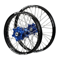 Husqvarna SM Pro Cush Drive Blue Hubs / SM Pro Platinum Black Rims Wheel Set