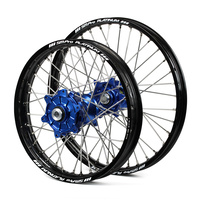 KTM SM Pro / Platinum Enduro Cush Drive Black Rims / Blue Hubs Wheel Set EXC-EXC-F 250-300-350-450-500 2003-2017 (21*1.60 / 18*2.15)