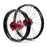 Honda SM Pro / Platinum Junior MX Black Rim / Red Hub Wheel Set CRF 150 R (SMALL WHEEL) 2007-2017 (17*1.40 / 14*1.60)
