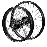 Yamaha Adventure SM Pro Black Hubs / SM Pro Platinum Black Rims Wheel Set