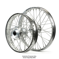 Suzuki SM Pro / Adventure DR650 Silver Rims / Silver Hubs Wheel Set - DR650 1996-2016 (17*3.50 / 17*4.25")"