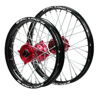 Husqvarna SM Pro Red Hubs / SM Pro Platinum Junior Black Rims Wheel Set
